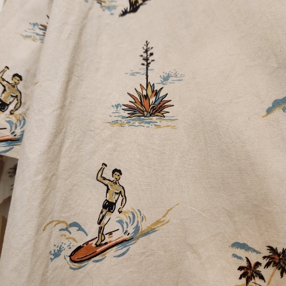 Salty Crew Men’s XL Hawaiian Fishing Shirt Boats Lobsters Surf Tropical Print - Picture 10 of 16